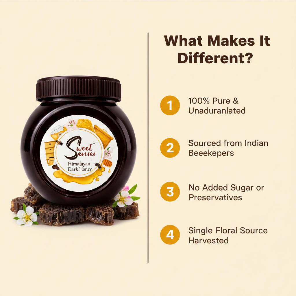 Himalayan Dark Honey Infographic